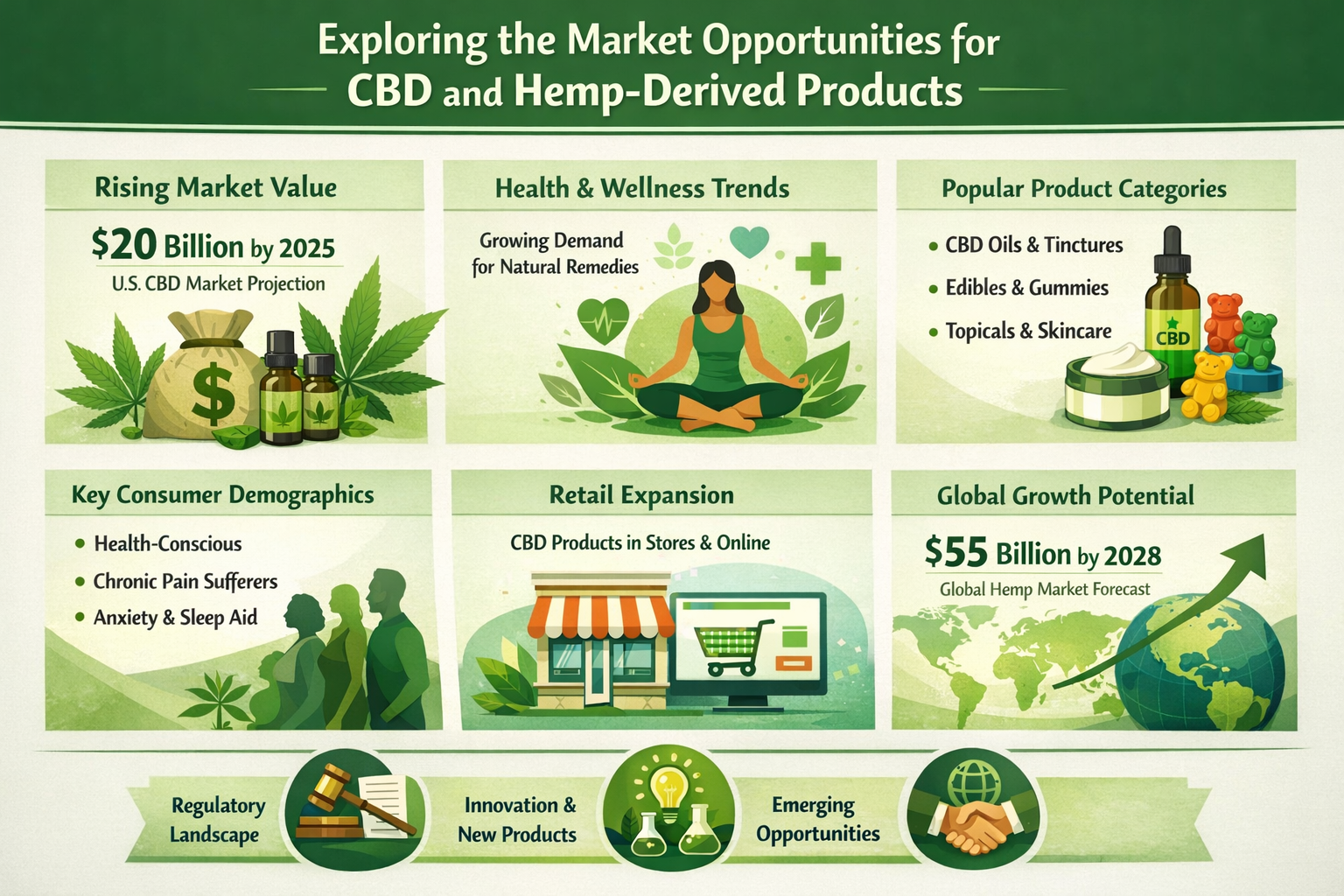 Future of CBD and Hemp Products: Market Opportunities, Innovation & Sustainable Growth